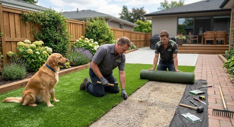Artificial Grass Installation detail