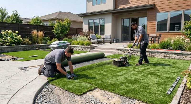 Artificial Grass Installation detail