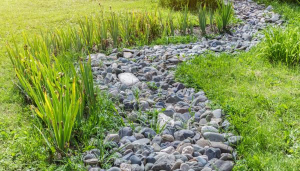 River Rock Garden Installation in Anderson