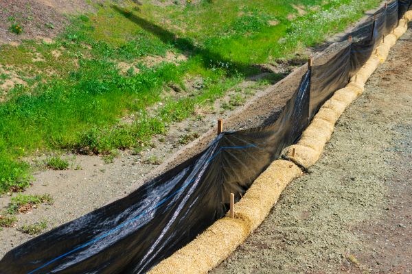 Straw Wattle Installation in Anderson